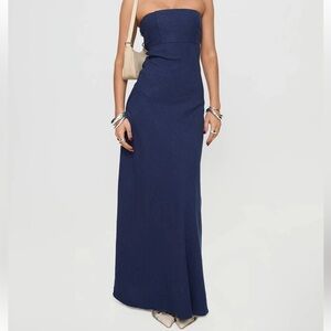 Princess Polly Yahir Strapless Navy Dress